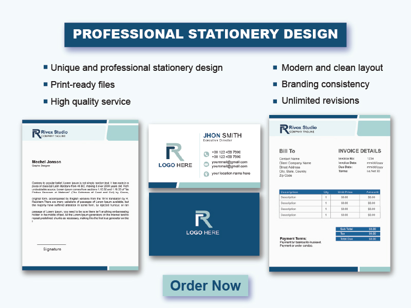 I will provide Professional Stationery Design for Bus...