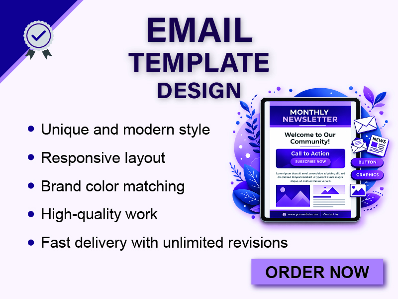 I will design professional responsive email templates...