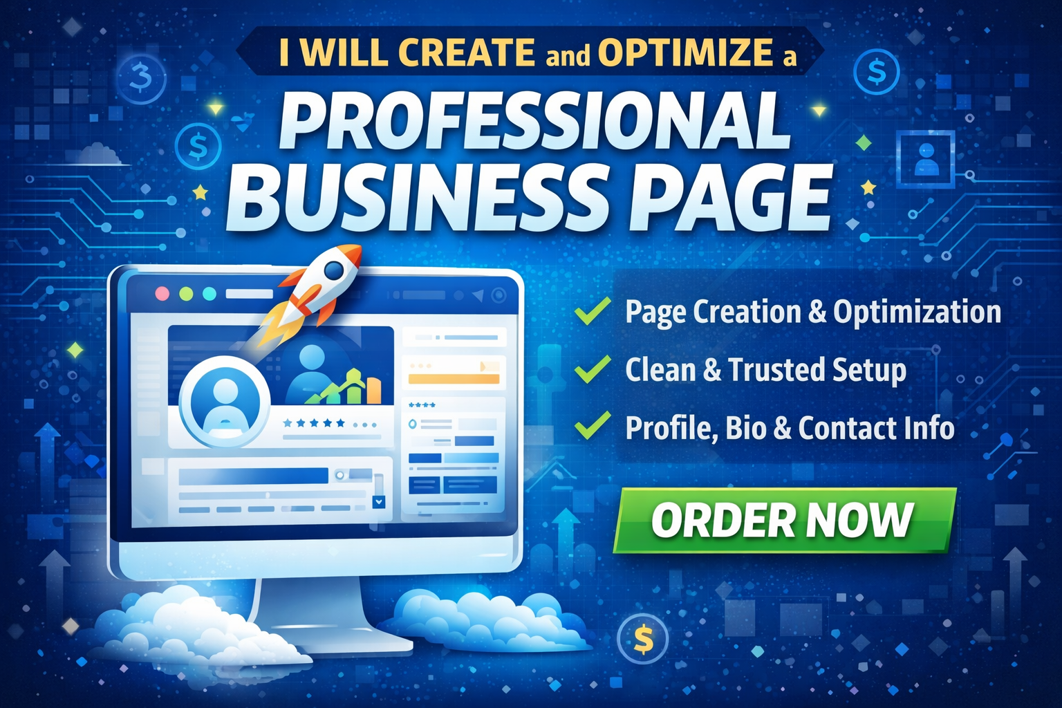 I will create and optimize a professional business pa...