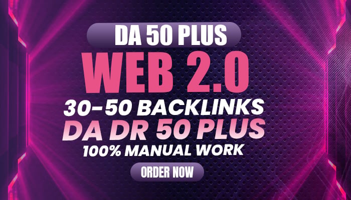 I will create powerful web 2.0 backlinks for SEO rank...