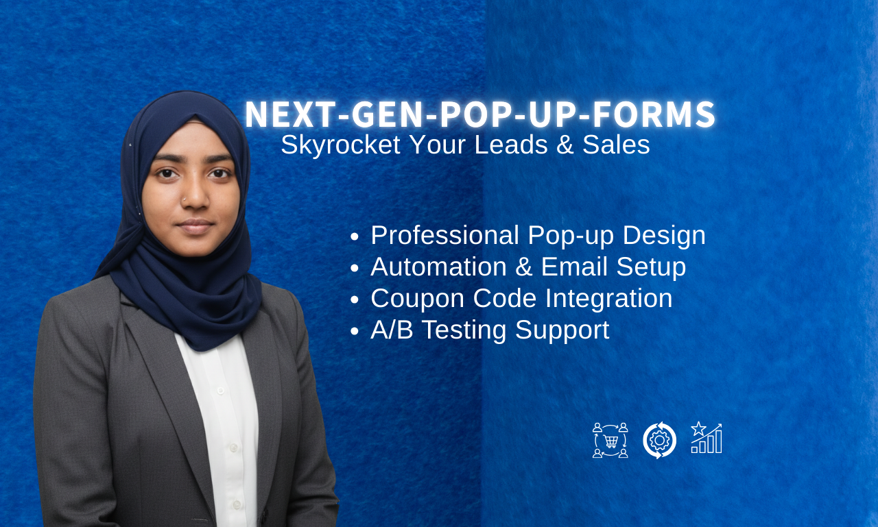 I will design a modern popup form that turns visitors...