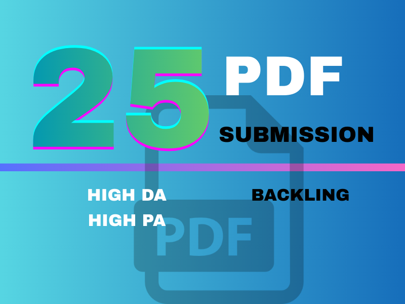 I Will Do 25 High Authority DA PDF Submission for SEO...