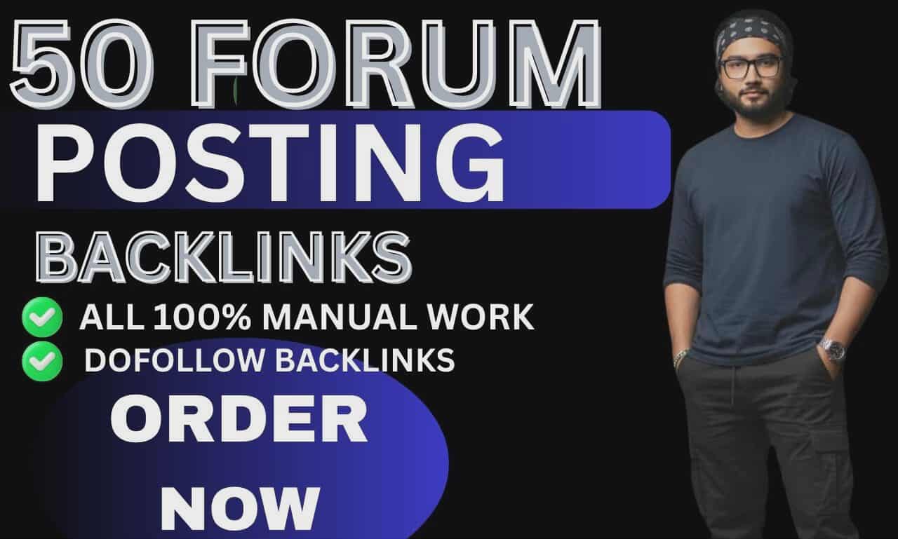 I Will provide forum posting backlinks to high DA PAf...