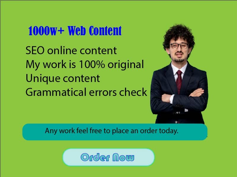 1000w+ Web Content, Content Writing with SEO Friendl...