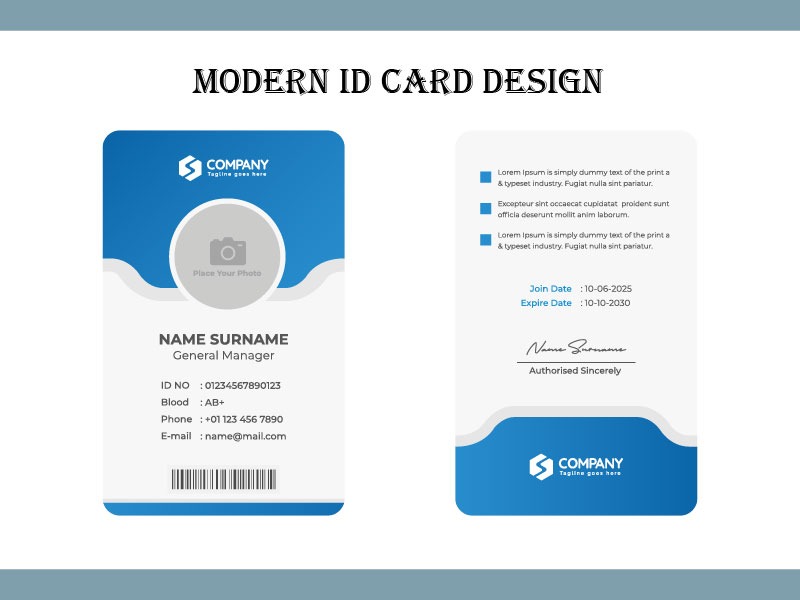 I will design id card, business card and visiting ca...
