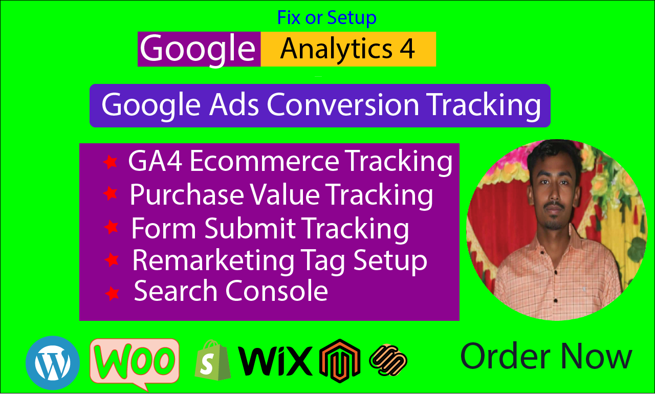 I will Setup GA4 Ecommerce Tracking, tag tanager and...