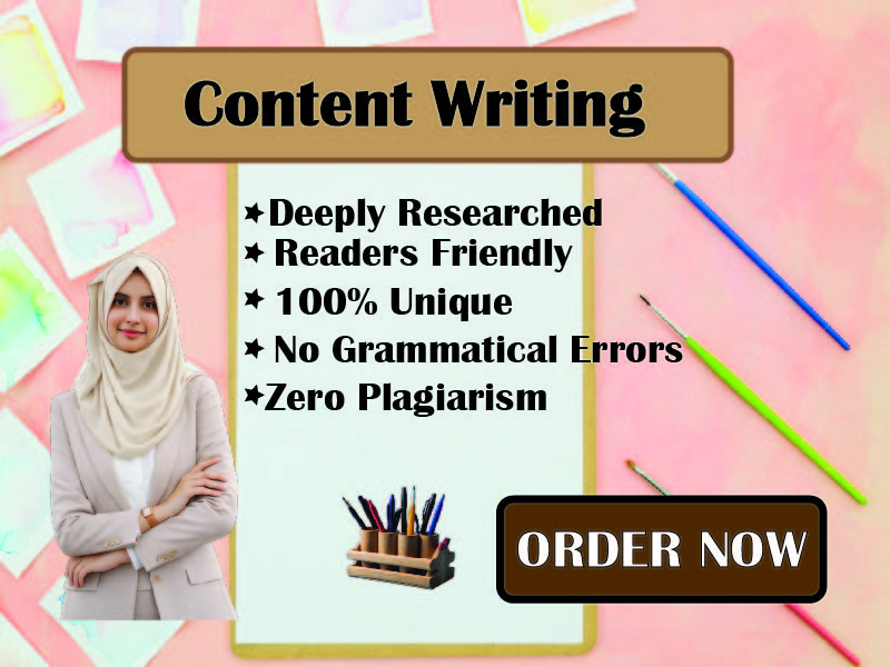 I Will provide you premium quality article, blog, con...