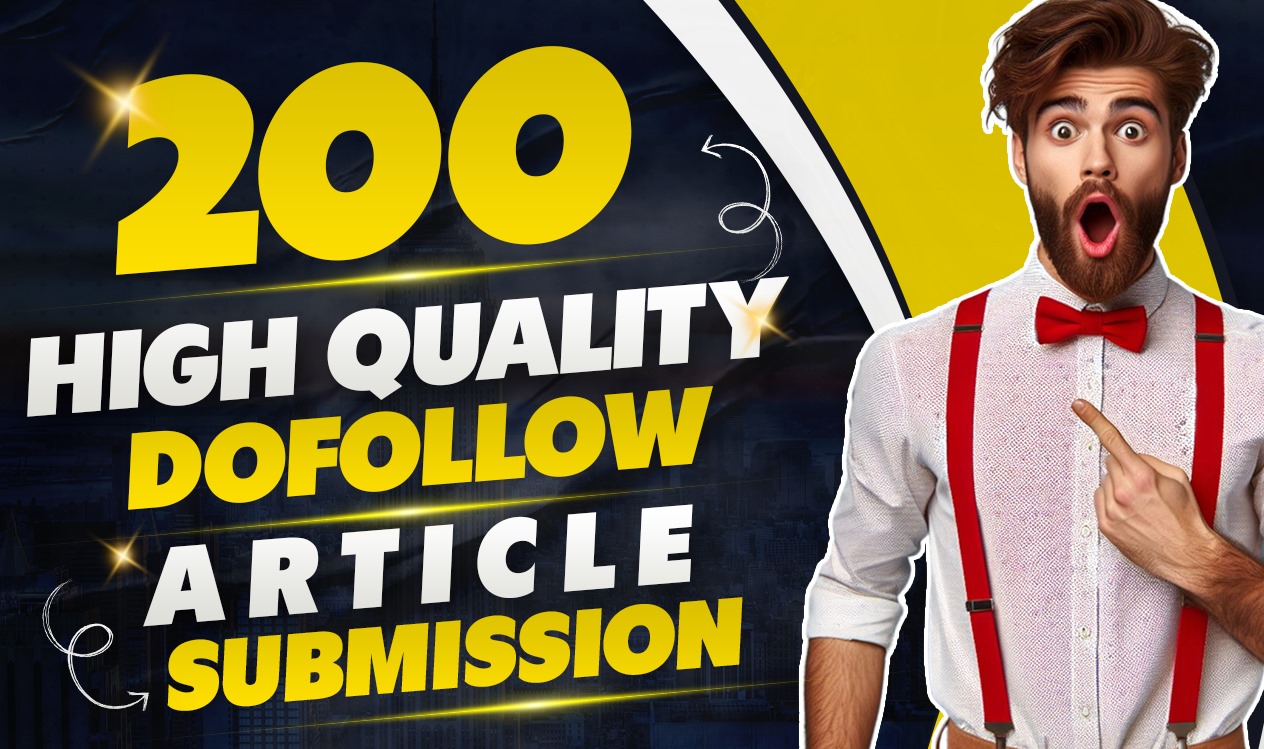 Manual SEO Backlinks 200 High Quality Dofollow Articl...