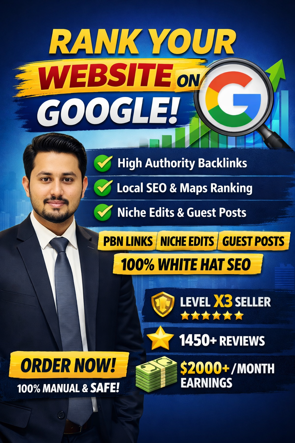 I will rank your website on Google with powerful SEO ...