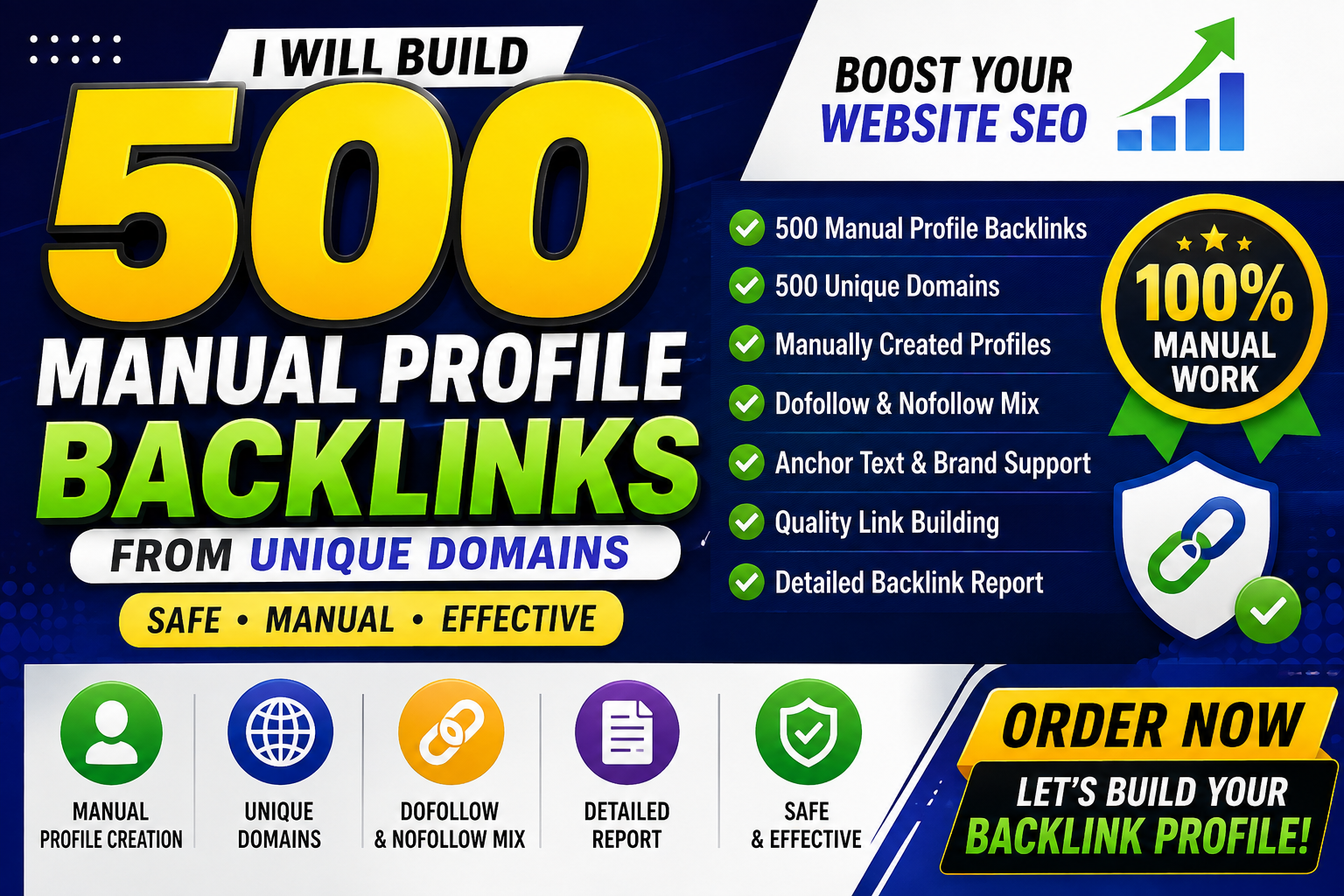 I Will Build 500 Manual Profile Backlinks From 500 Un...
