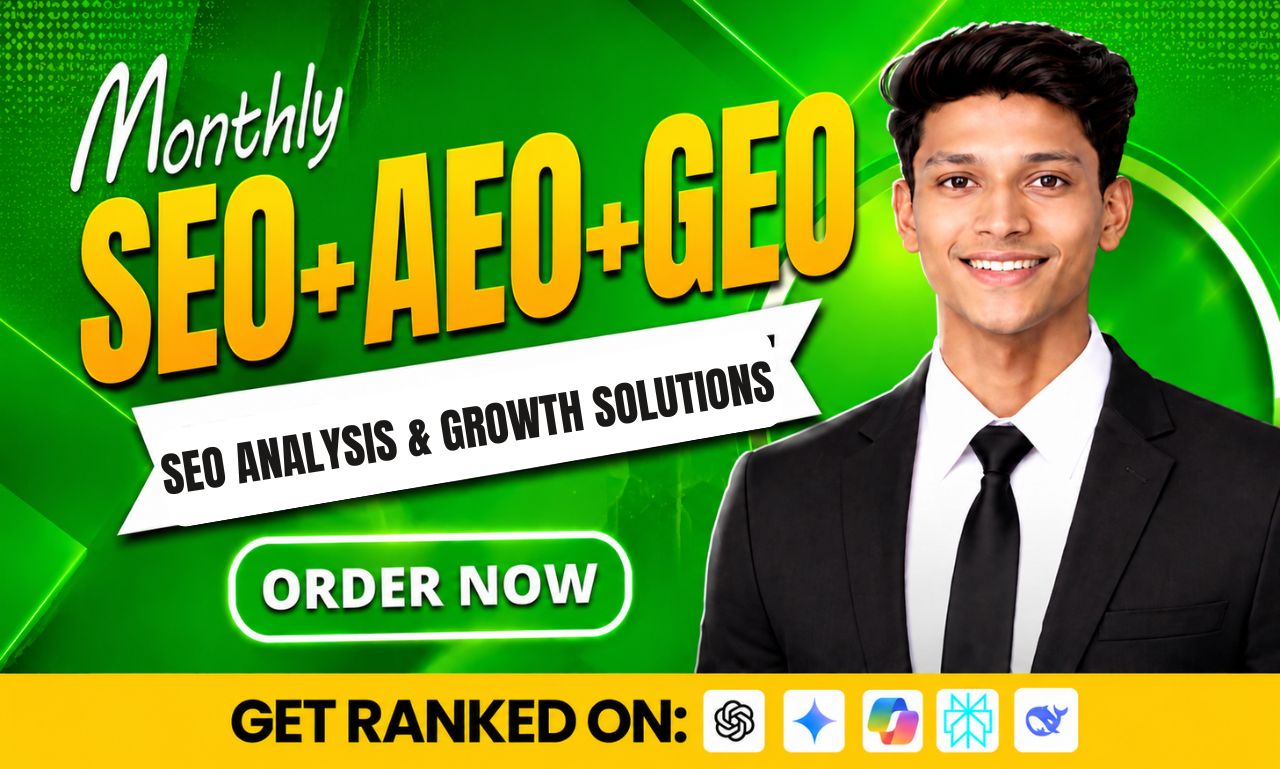 I will do monthly website GEO SEO aeo, local and off ...