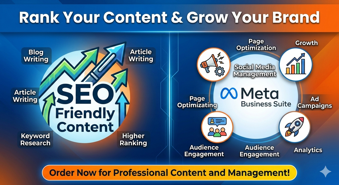 Write SEO friendly content and manage your Meta busin...
