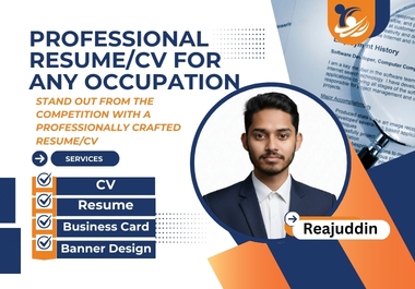I will design a professional ATS friendly resume, CV...