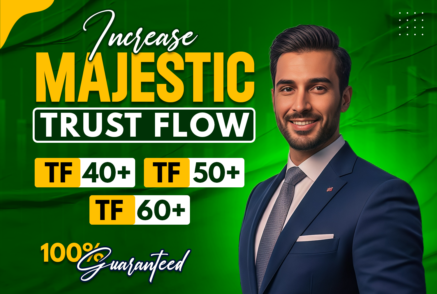 I will increase majestic trust flow 50 plus