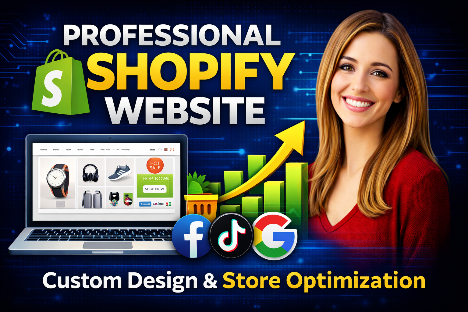 I will build a professional Shopify dropshipping stor...