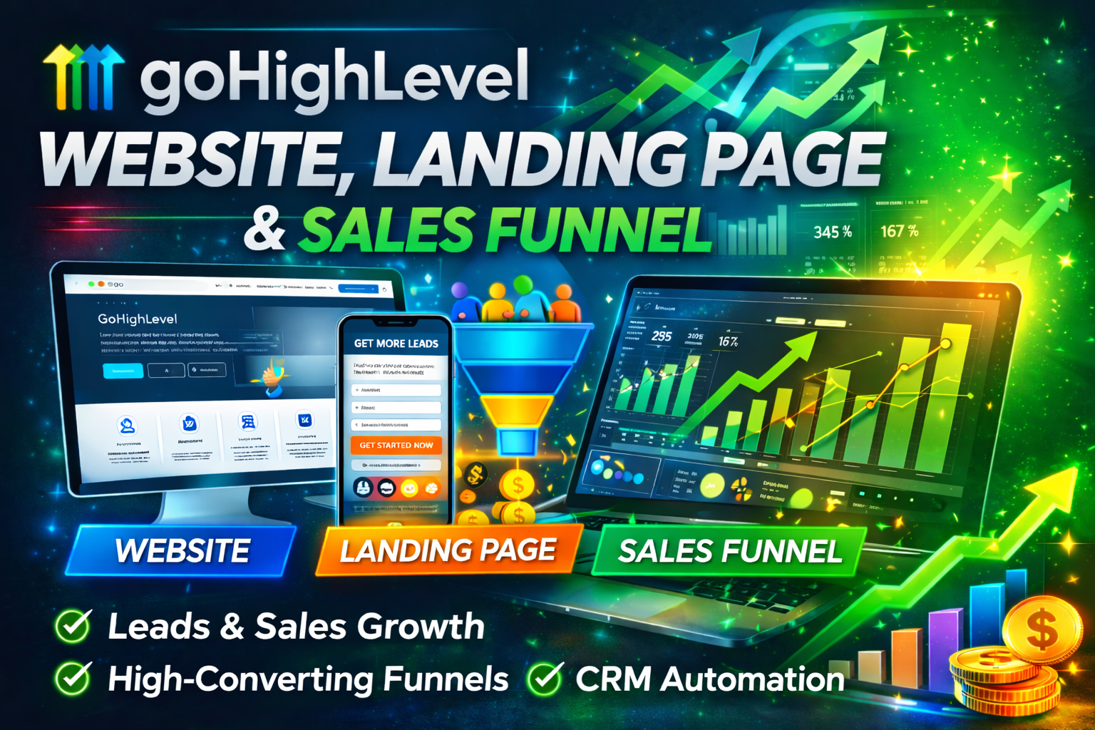 I will build GoHighLevel Website, Landing Page and H...