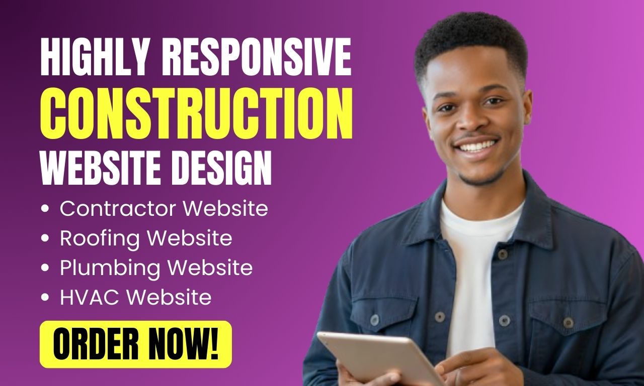 design a professional WordPress construction, contra...