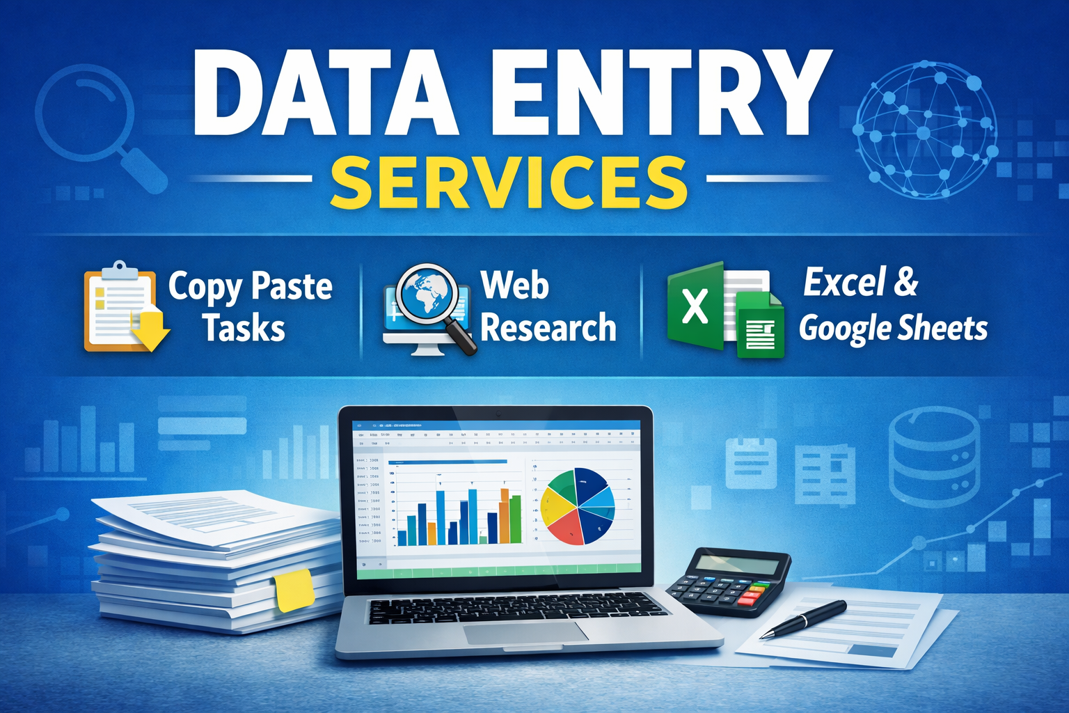I Will Do Accurate Data Entry, Copy Paste and Web Re...