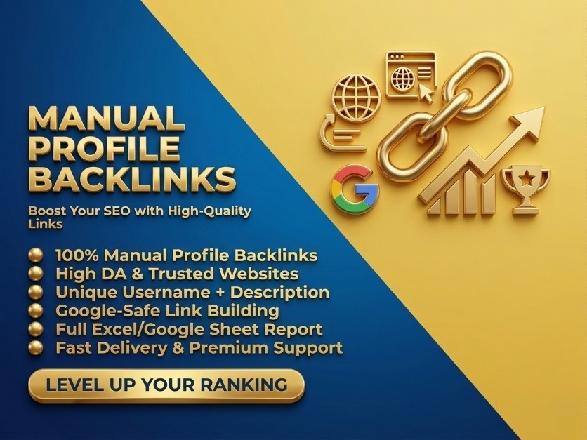 I Will MANUALLY Create 400 Profile Backlinks DA 50+