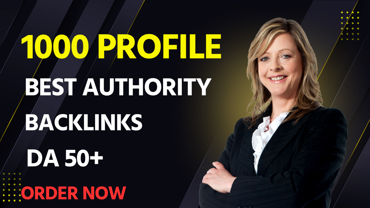 I will create 1000 High Authority Profile Backlinks D...