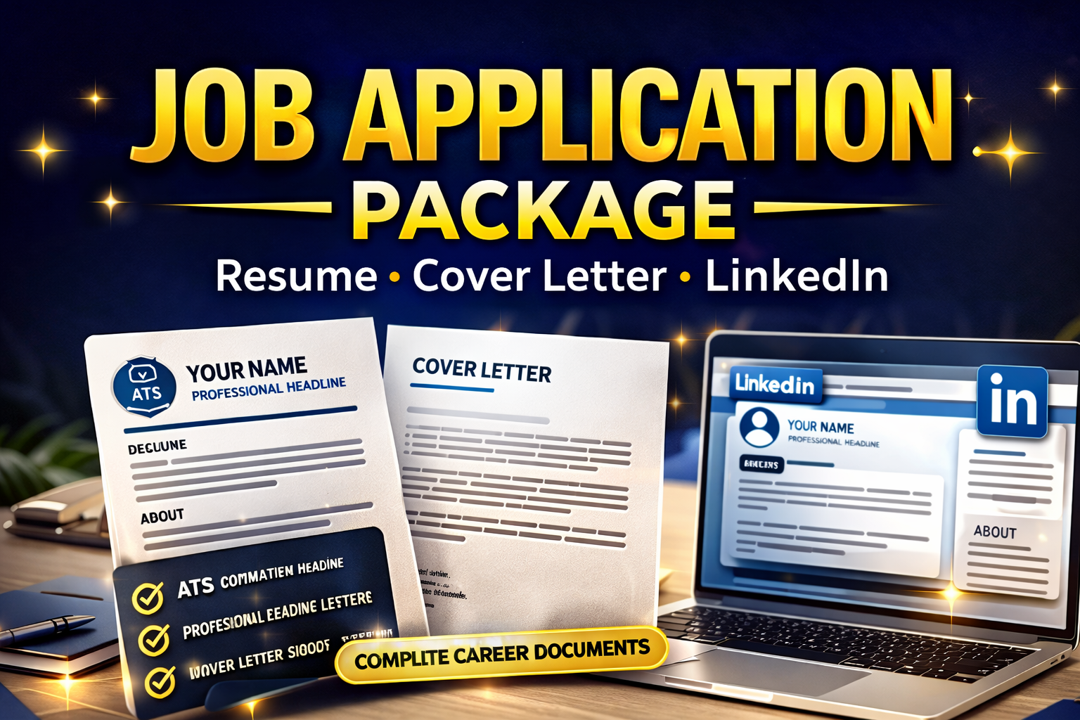 I will create a complete job application package resu...
