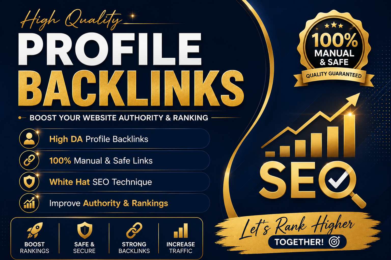 I will provide powerful profile backlinks and high DA...