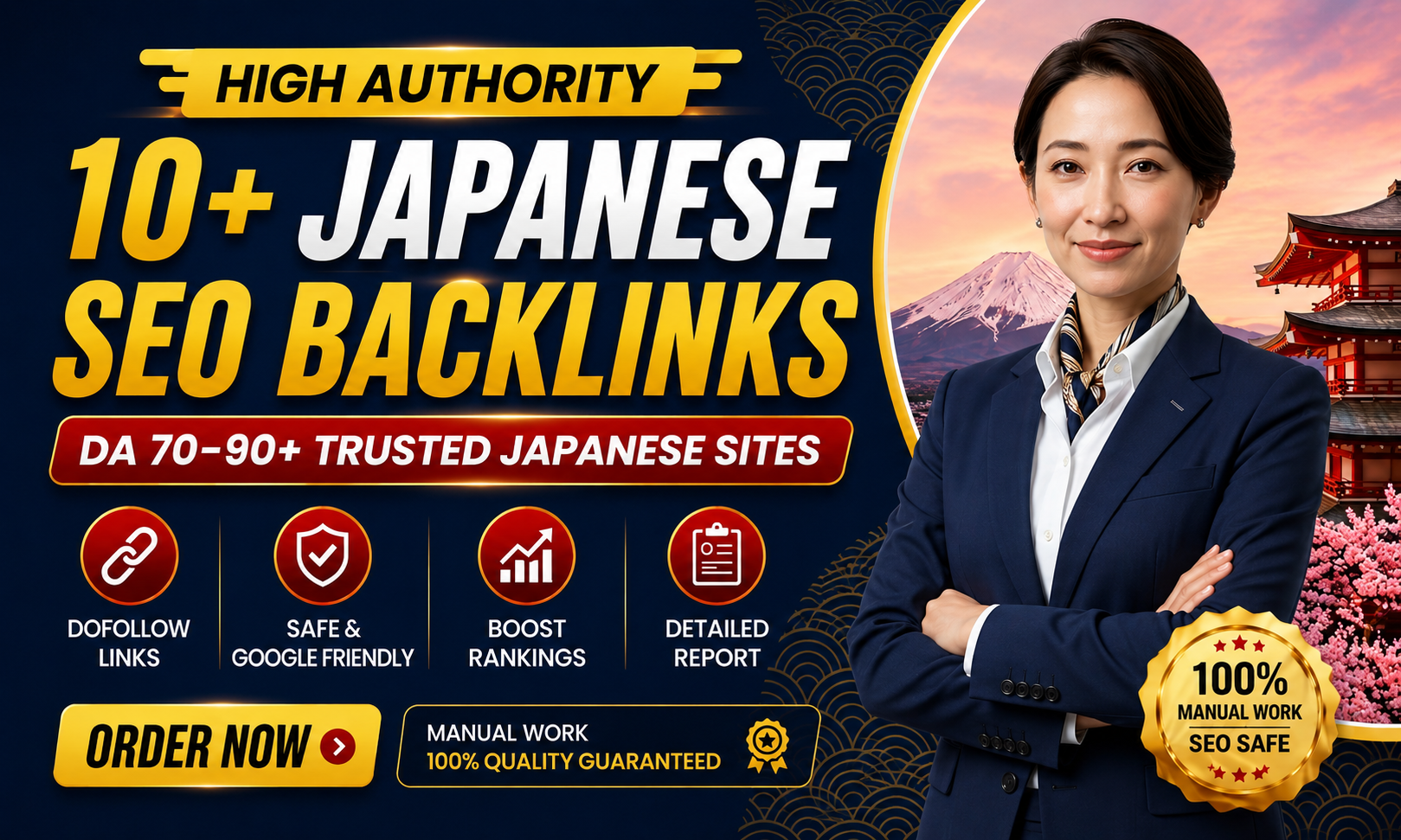 Build 10+ High Authority Japanese Backlinks from DA 9...
