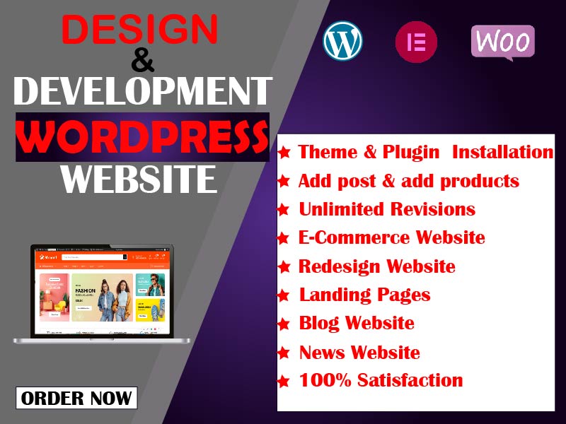 I will create a wordpress website, design/redesign w...