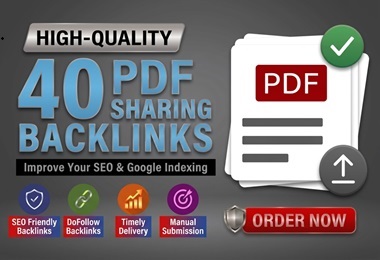 Publish 40 PDF Sharing High-Power SEO Backlinks to Im...