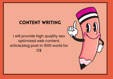 I will provide high-quality SEO-optimized web content...