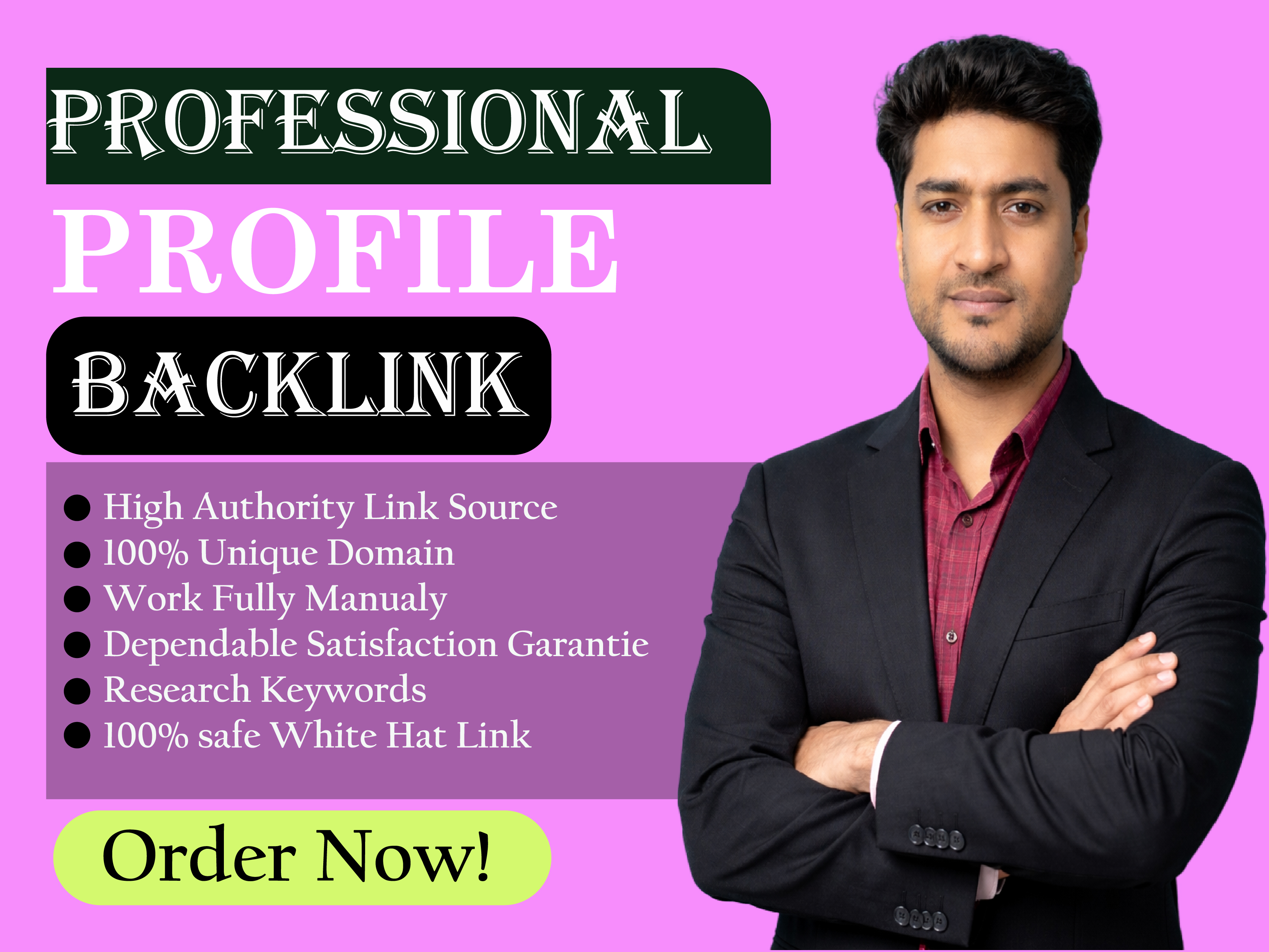 I will build high authority manual profile backlinks ...