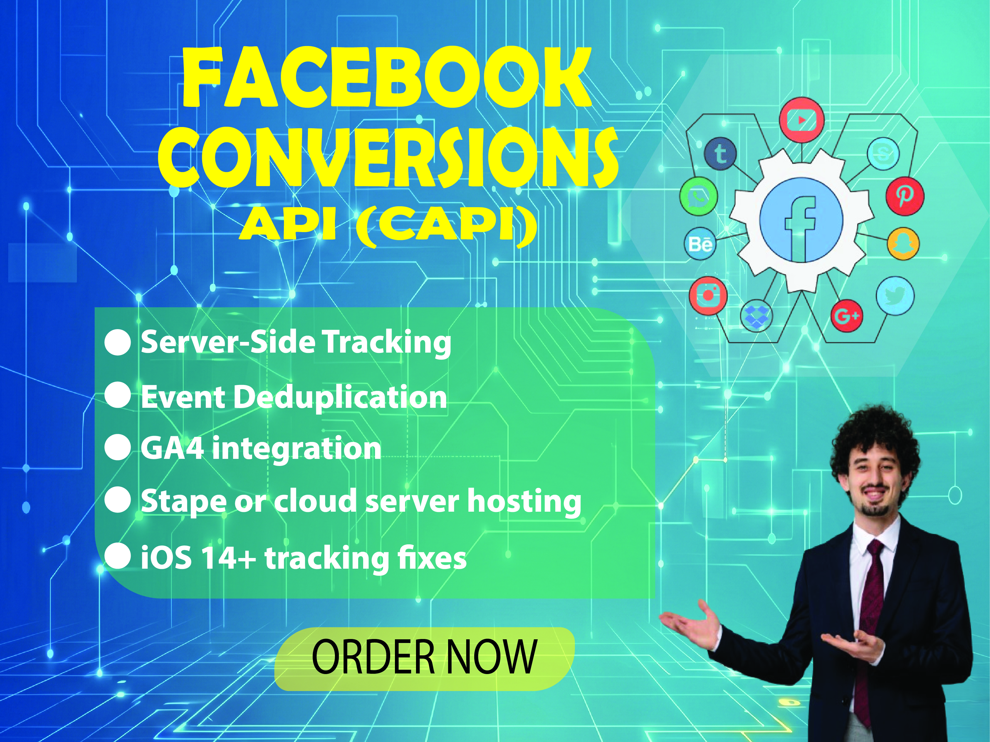 I will setup Meta Pixel Conversion API, GA4, GTM, ...