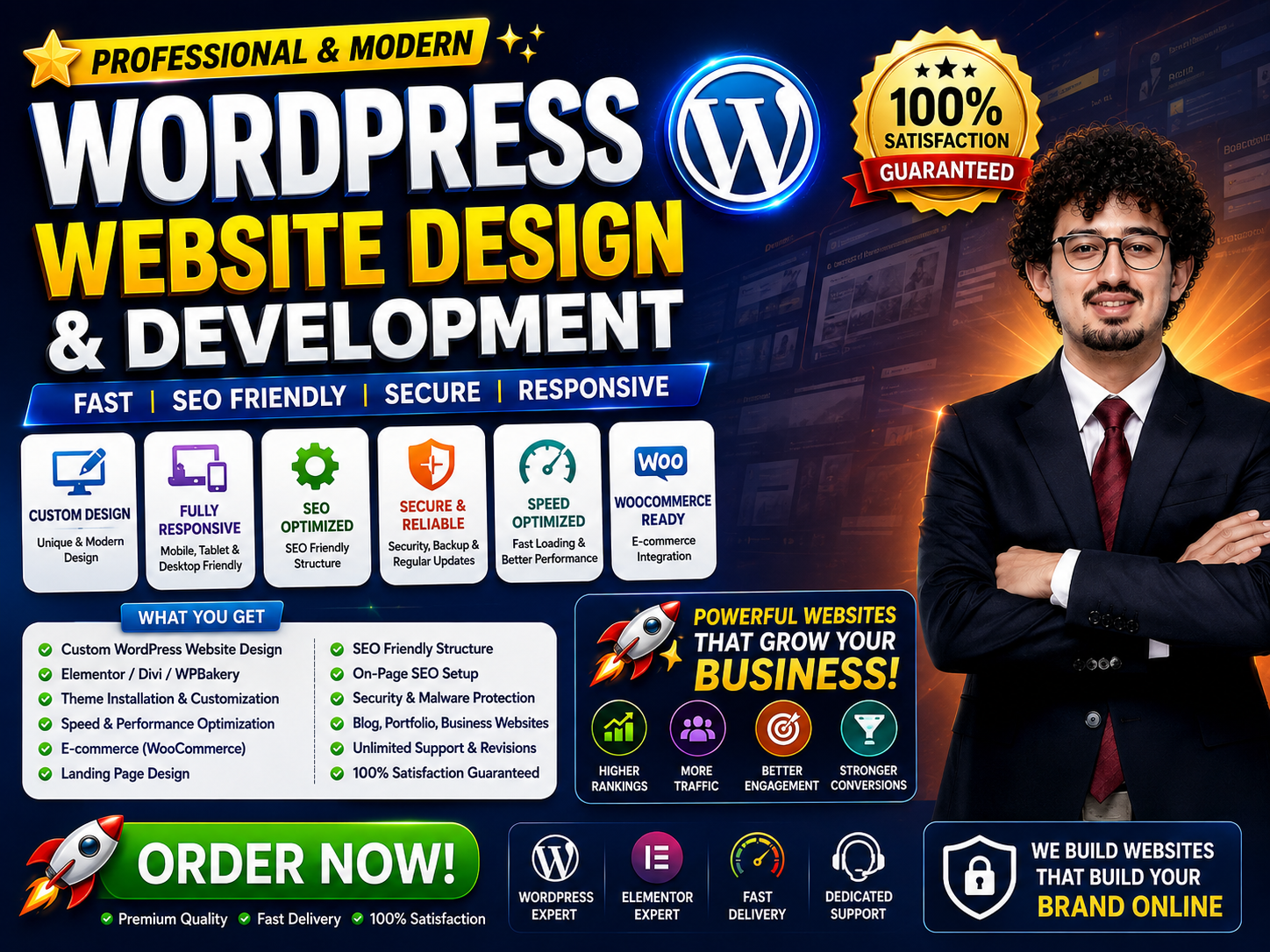 I Will Build Or Rebuild SEO Friendly Professional Wor...
