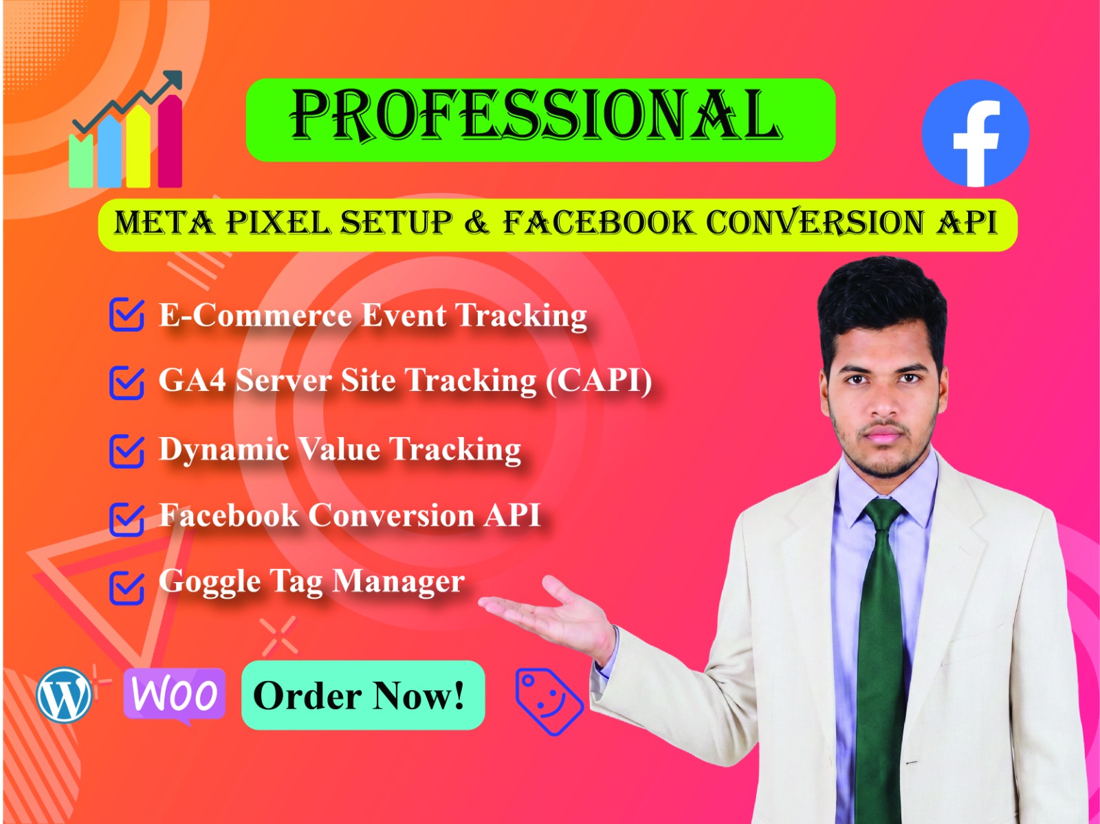 I Will Setup Meta Pixel, Conversion API & GA4 Si...