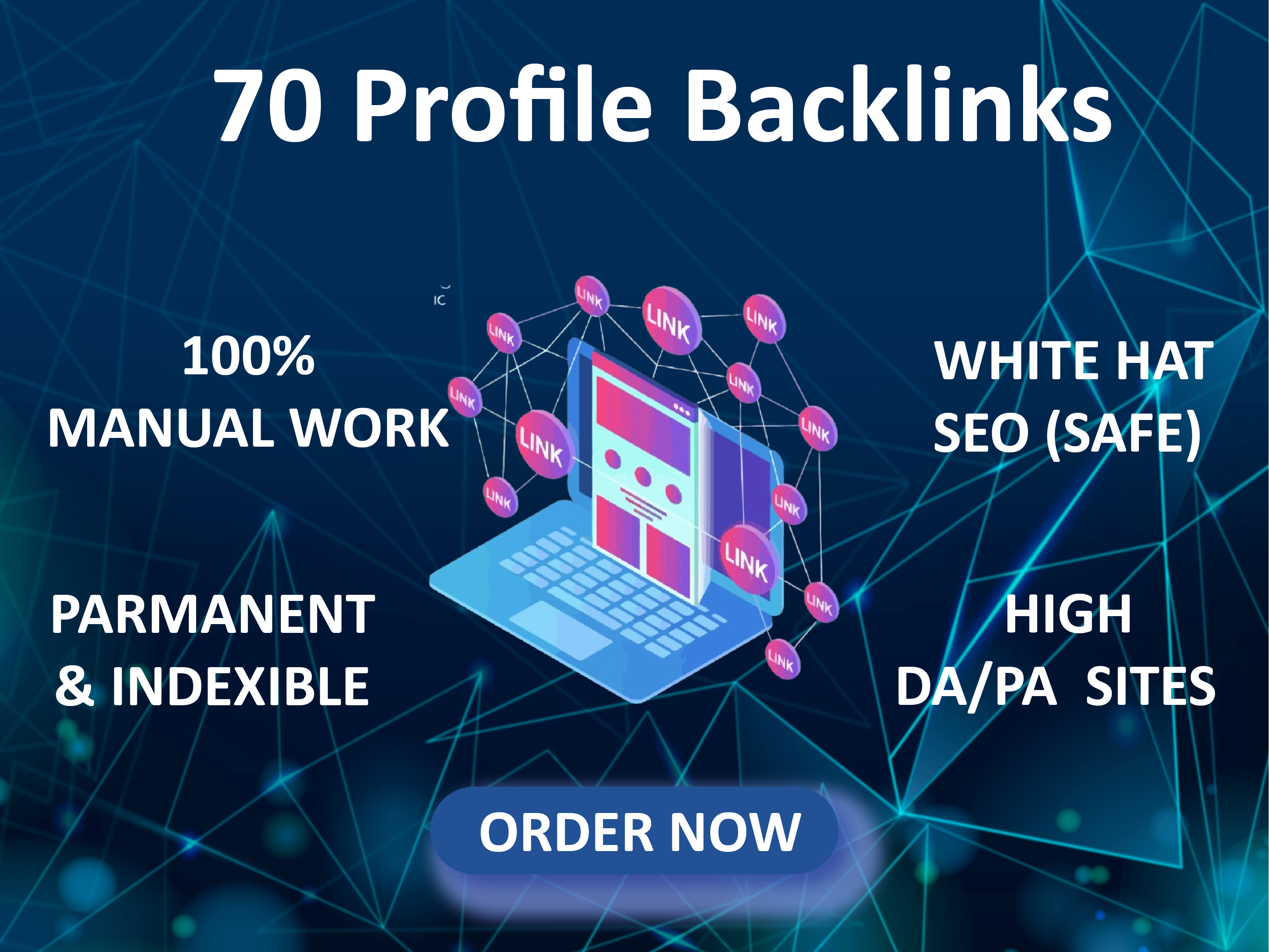 I will create 70 Authority Profile Backlinks for webs...