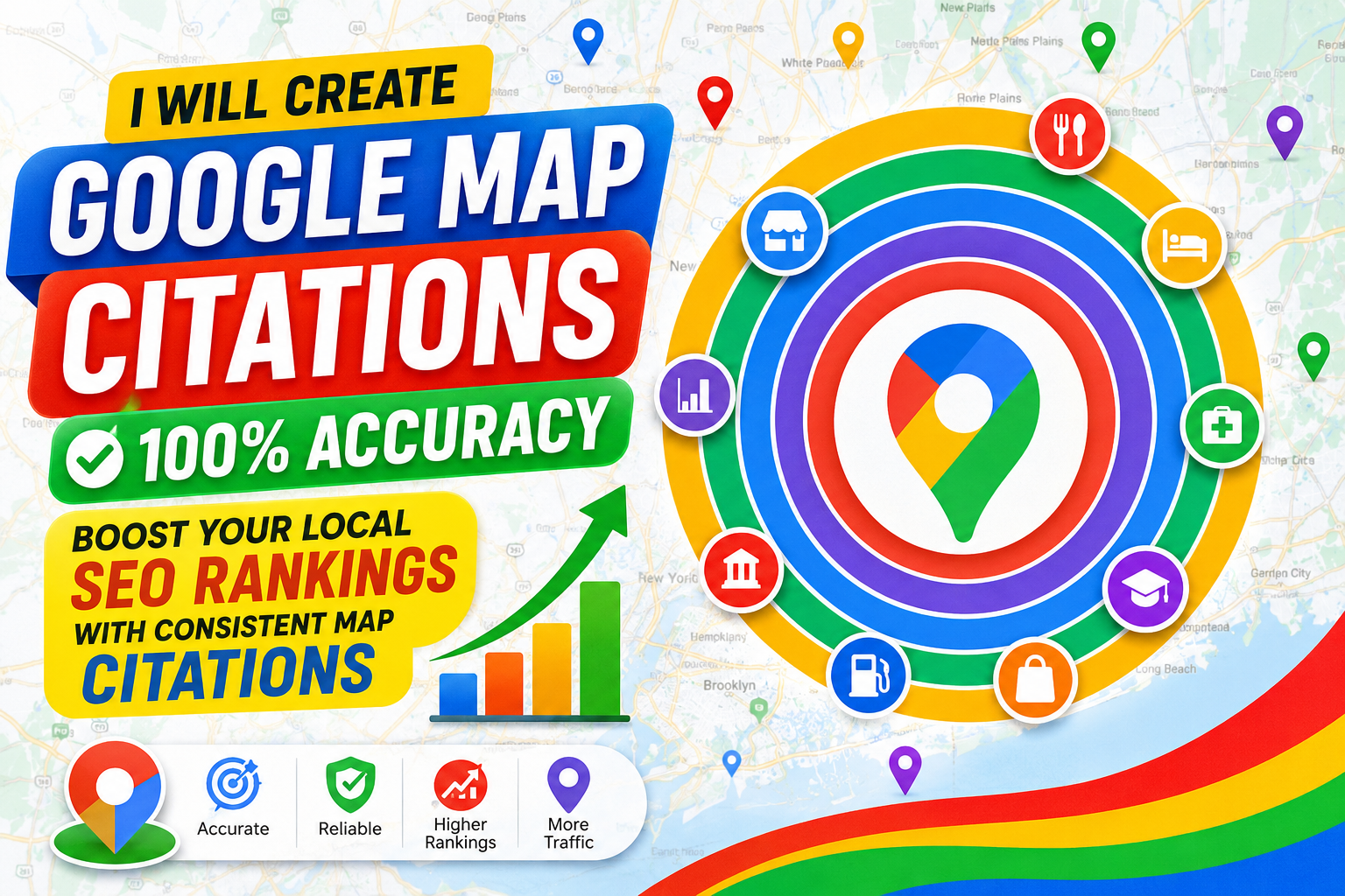 I will provide 60,000 Google Map citations to boost l...