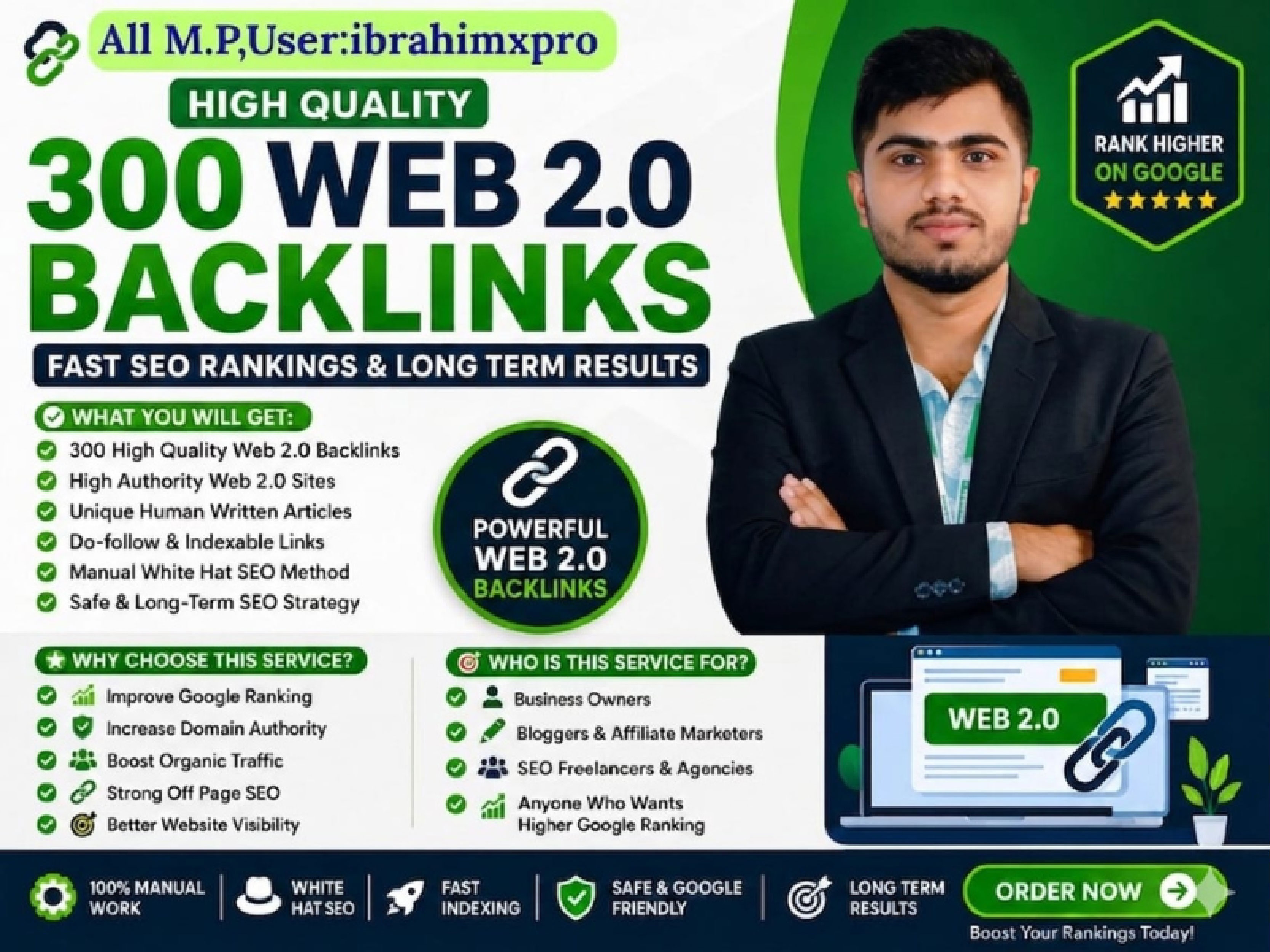 I will provide 300 High Quality Web 2.0 Backlinks for...