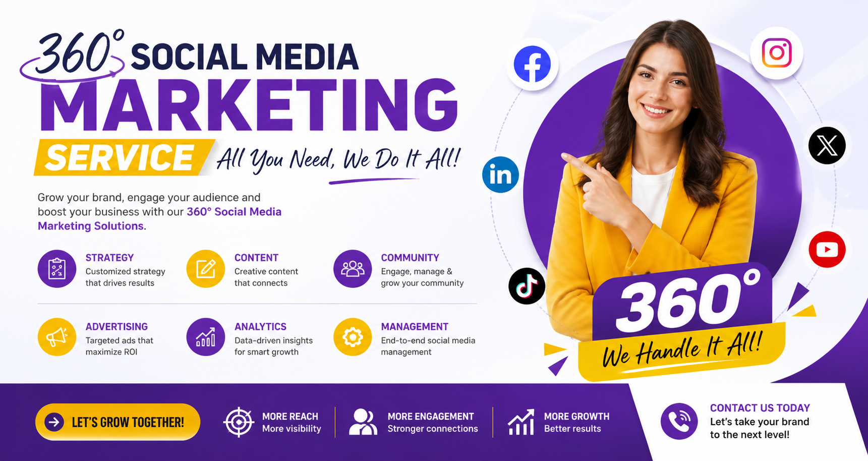 360&deg Social MediaService Complete Solution Full-Se...