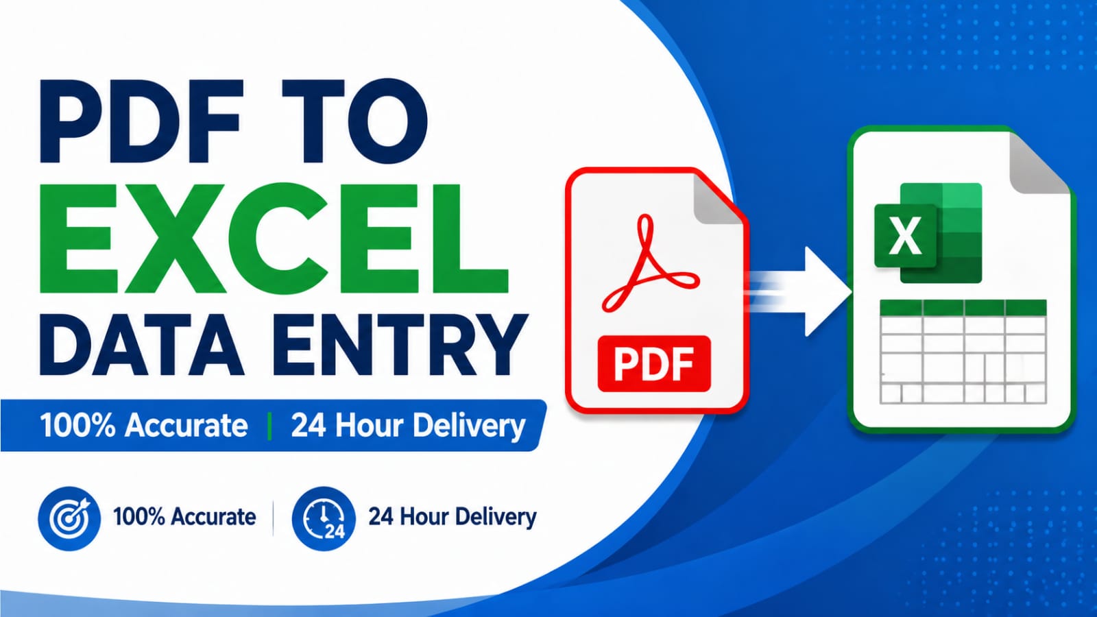 I will do fast and accurate PDF to Excel data entry i...