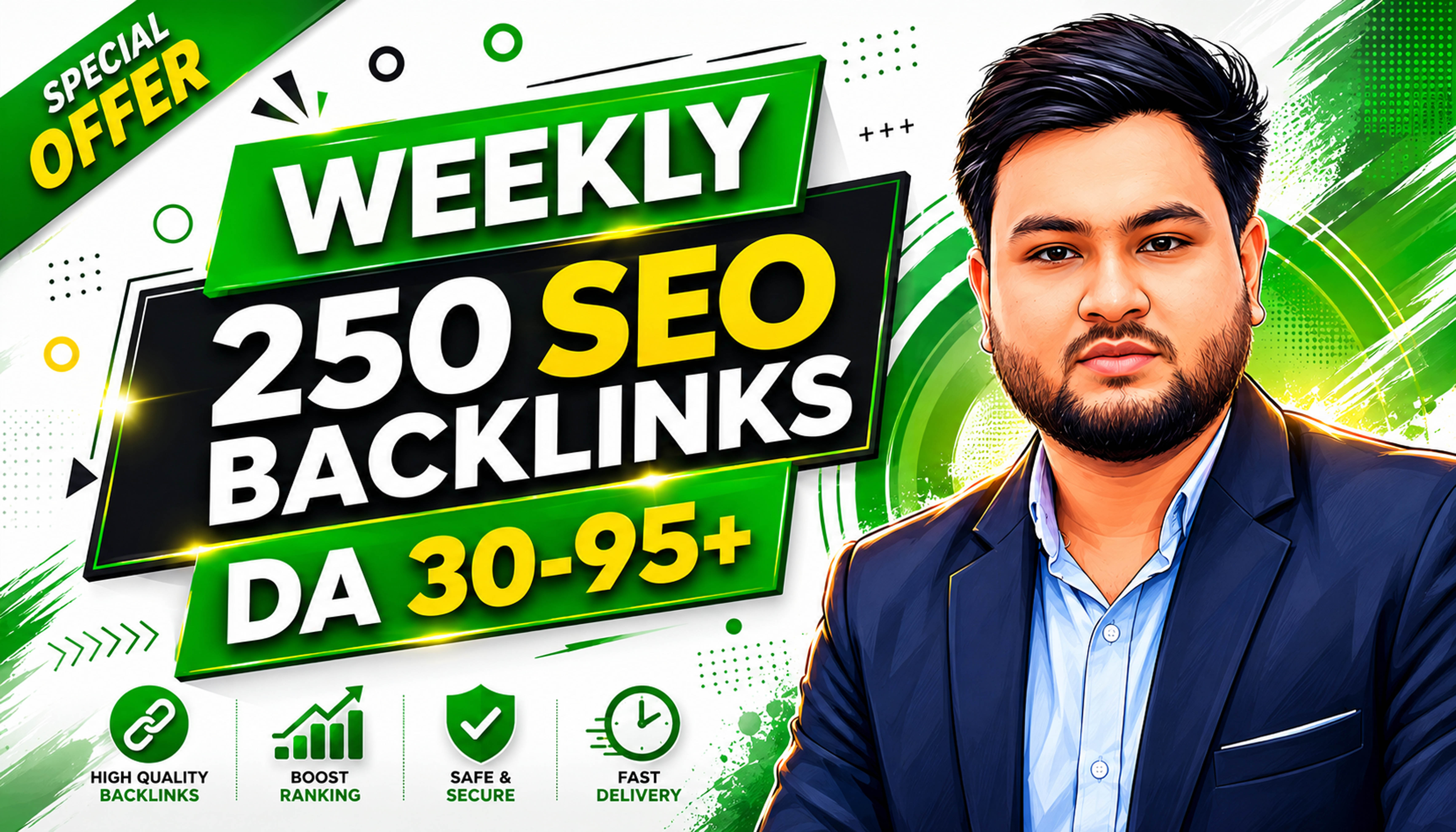 Premium Weekly 250 DA30-95+ SEO Backlinks to Boost Ra...