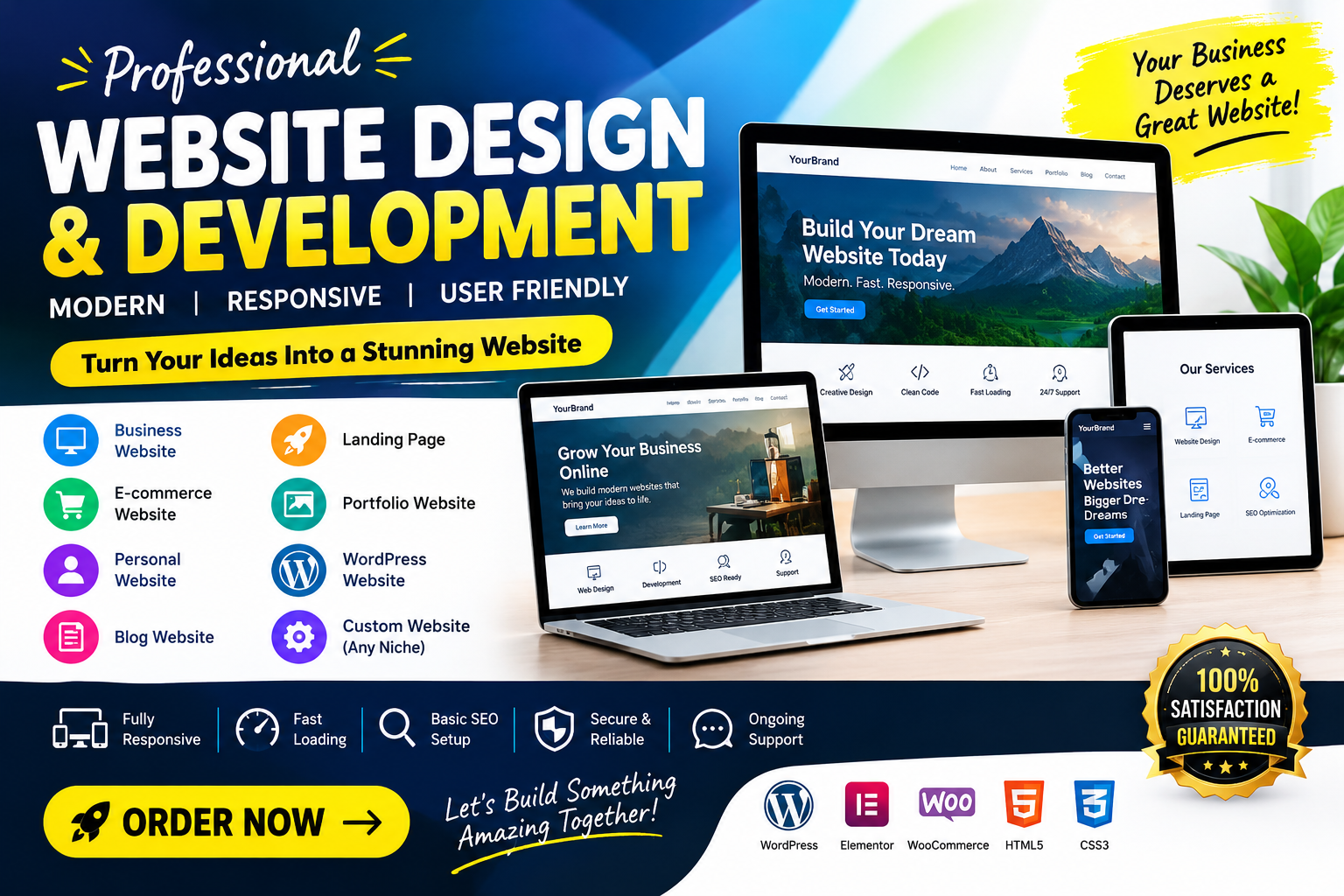 I Will Design a Modern, Responsive & Professiona...