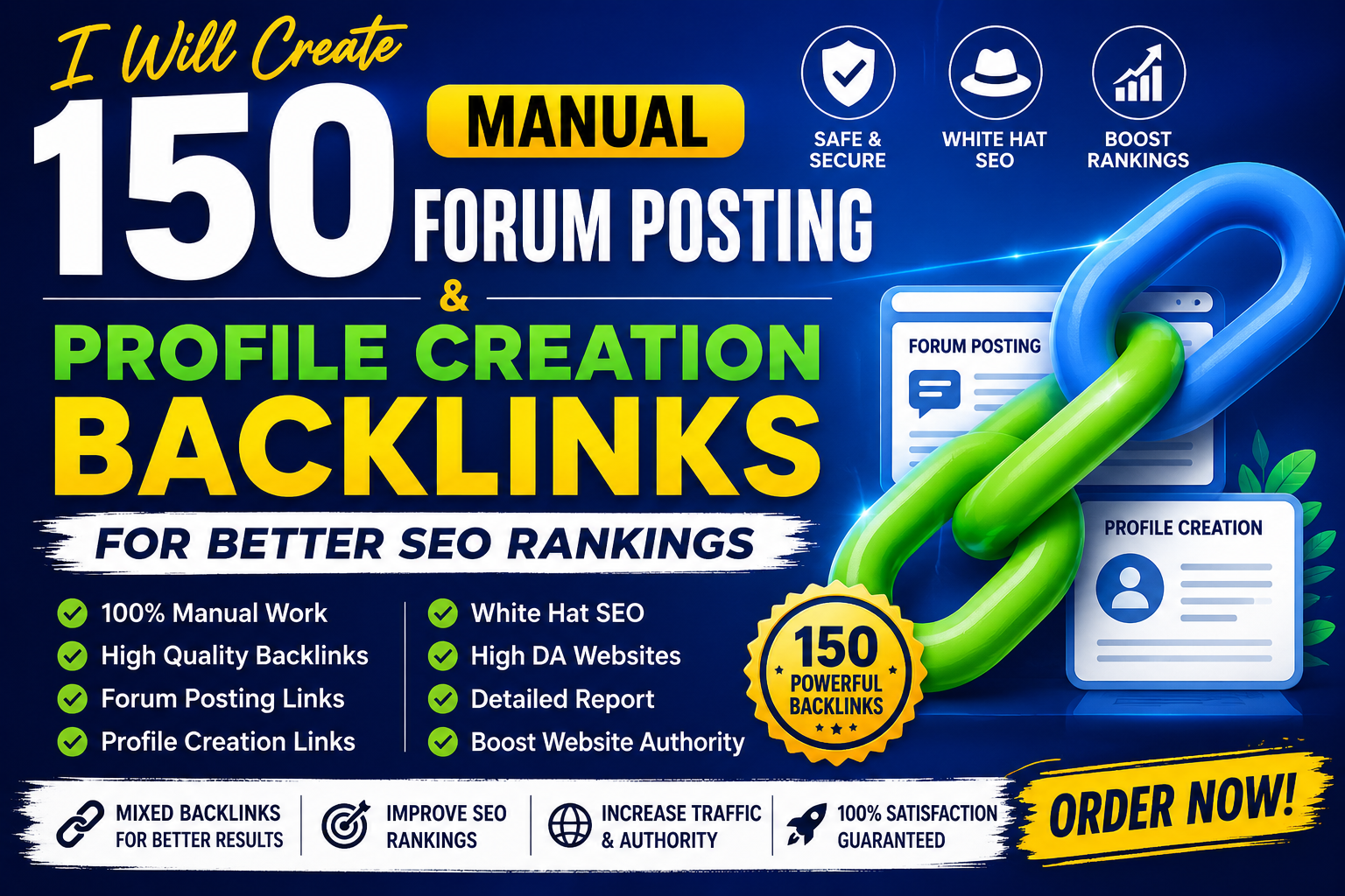 I Will Create 150 Manual Forum Posting and Profile Cr...