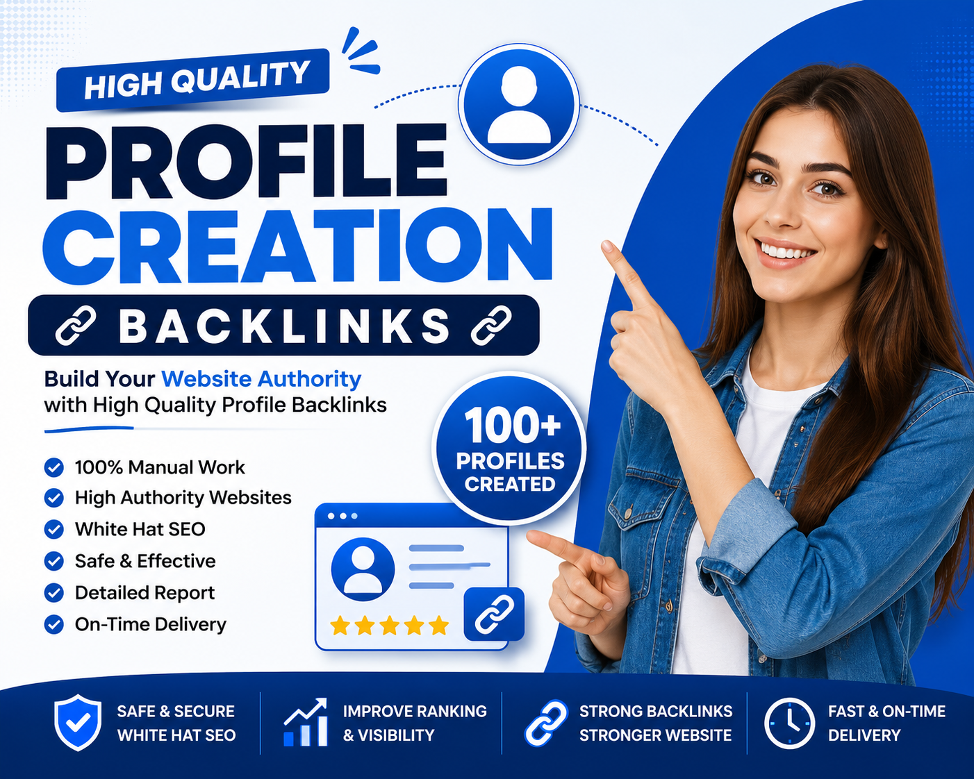 I Will Create 100 High Quality Profile Creation Backl...
