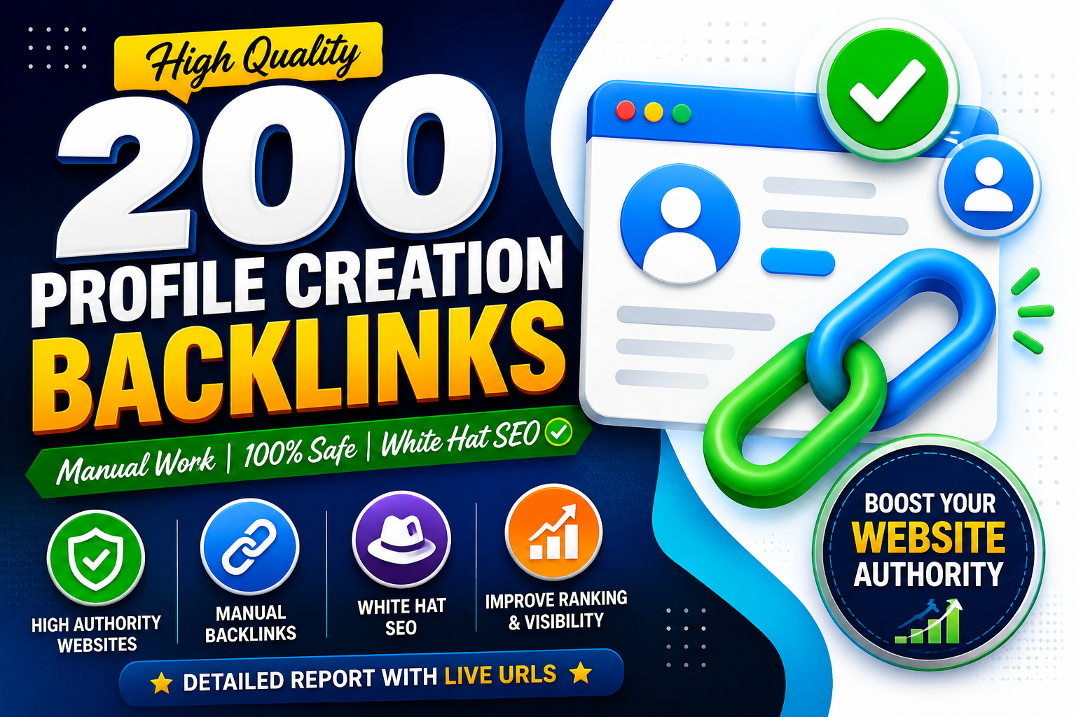 I Will Create 200 High-Quality Manual Profile Backlin...