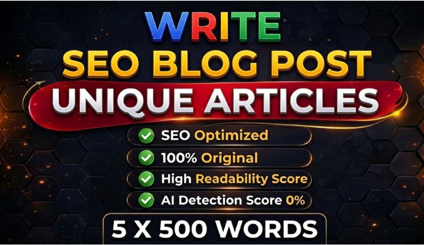 Write 100 Unique 5 X 500 Words SEO Article