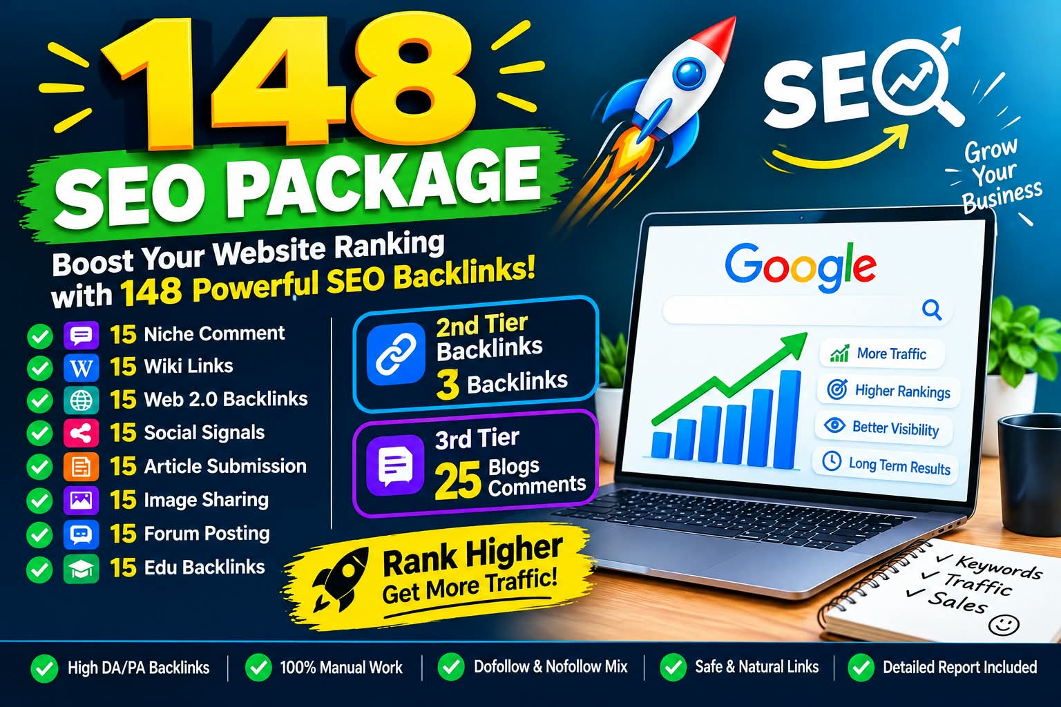 I Will Build 148 SEO Backlinks with a Powerful Link B...