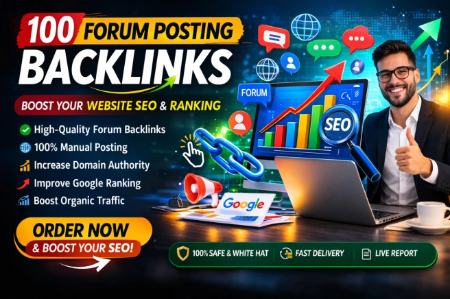 Build 100 Manual Forum Article postings links for SEO...