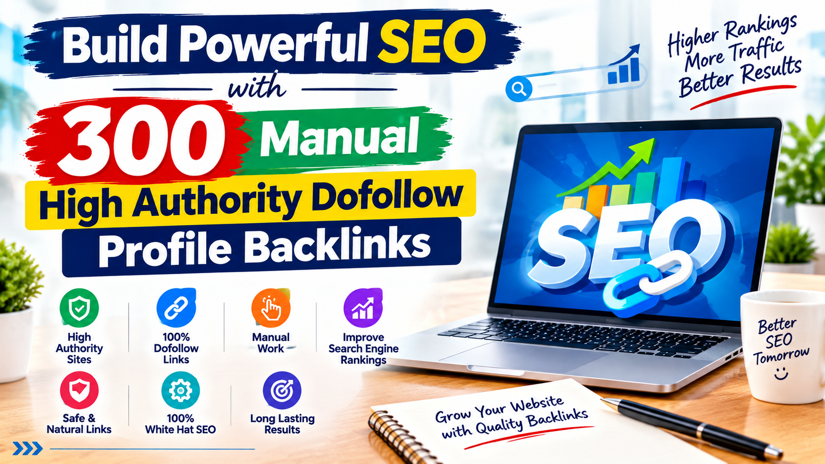Build Powerful SEO with 300 Manual High Authority Dof...