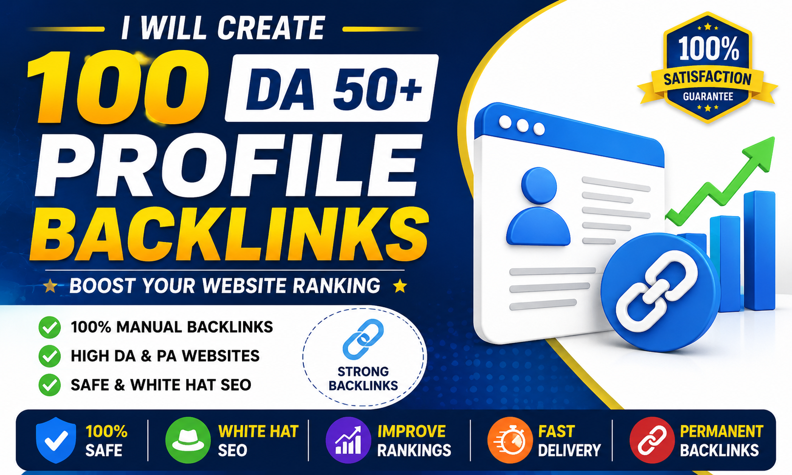 I will do high authority SEO dofollow backlinks manua...