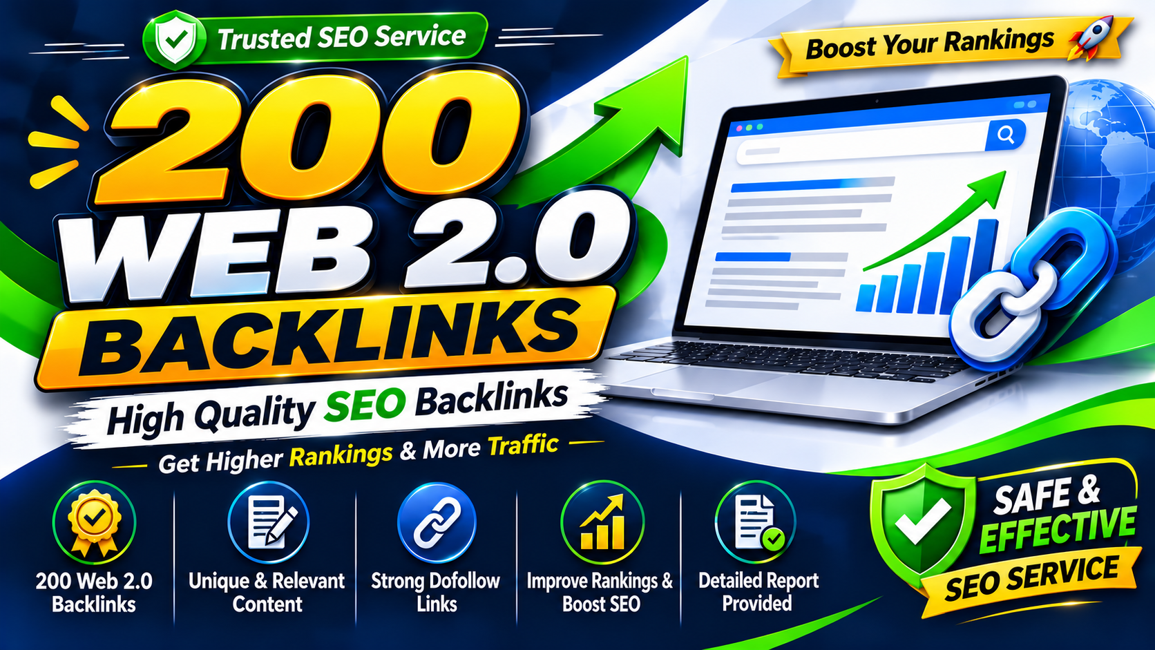 I Will Create 200 High-Quality Web 2.0 Backlinks to B...